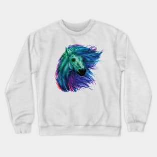 Purple Stallion Horse Crewneck Sweatshirt